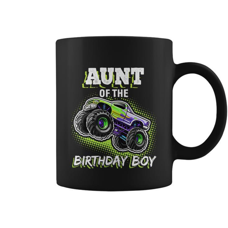 Aunt Of The Birthday Boy Monster Truck Birthday Gift Coffee Mug