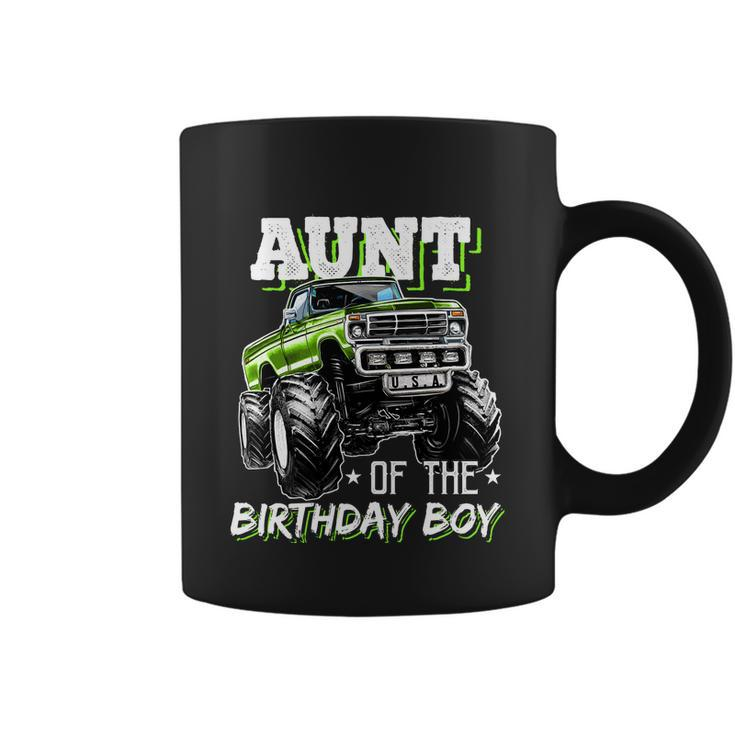 Aunt Of The Birthday Boy Monster Truck Birthday Party Funny Gift Coffee Mug
