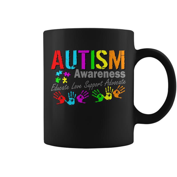 Autism Awareness Educate Love Support Advocate Tshirt Coffee Mug