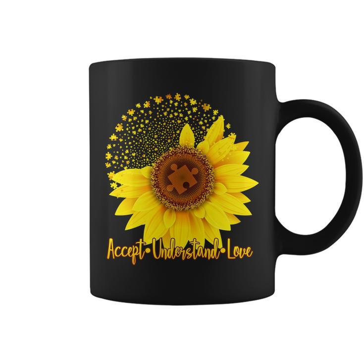 Autism Awareness Sunflower Puzzle Coffee Mug