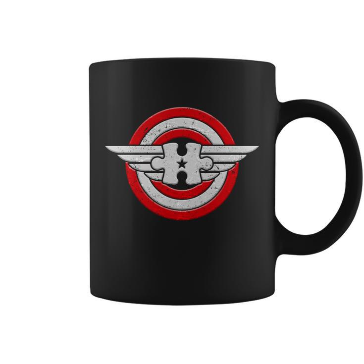 Autism Awareness Superhero Shield Crest Tshirt Coffee Mug