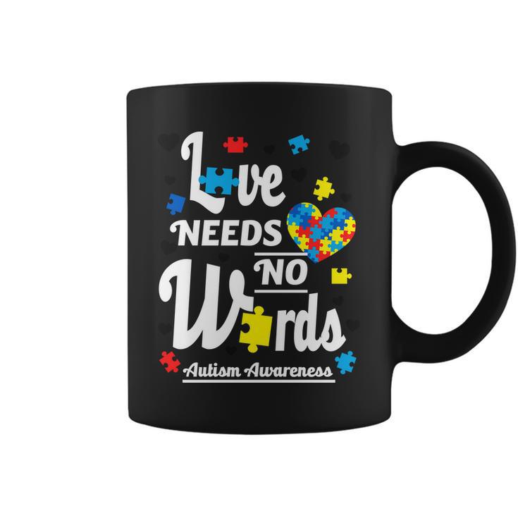 Autism Love Needs No Words Coffee Mug