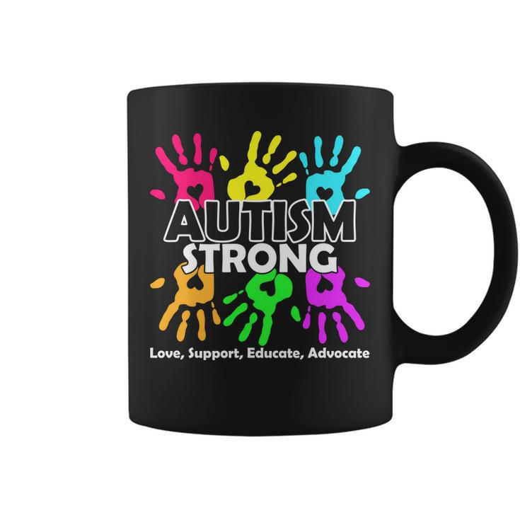 Autism Strong Love Support Educate Advocate Coffee Mug