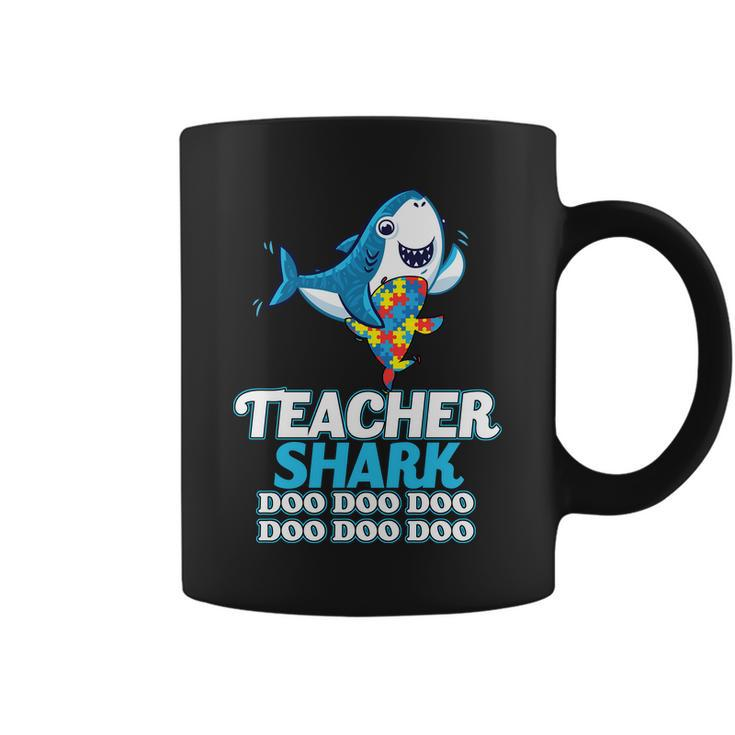 Autism Teacher Shark Coffee Mug