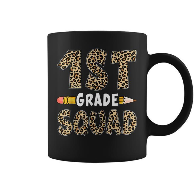 Back To School 1St Grade First Grade Squad Leopard Teacher  Coffee Mug