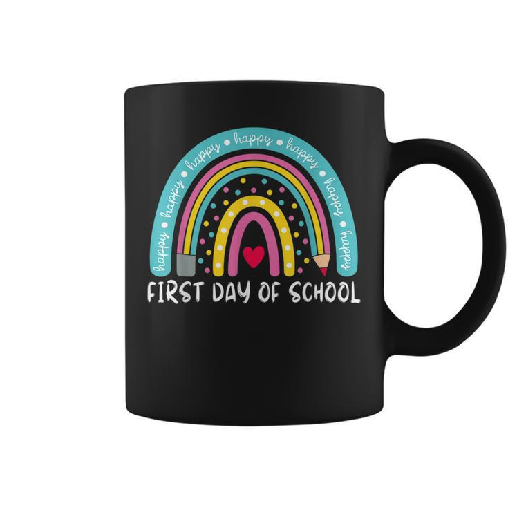 Back To School Funny Rainbow Happy First Day Of School  Coffee Mug