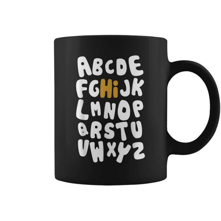 Back To School Hi Alphabet Letters Gift Coffee Mug