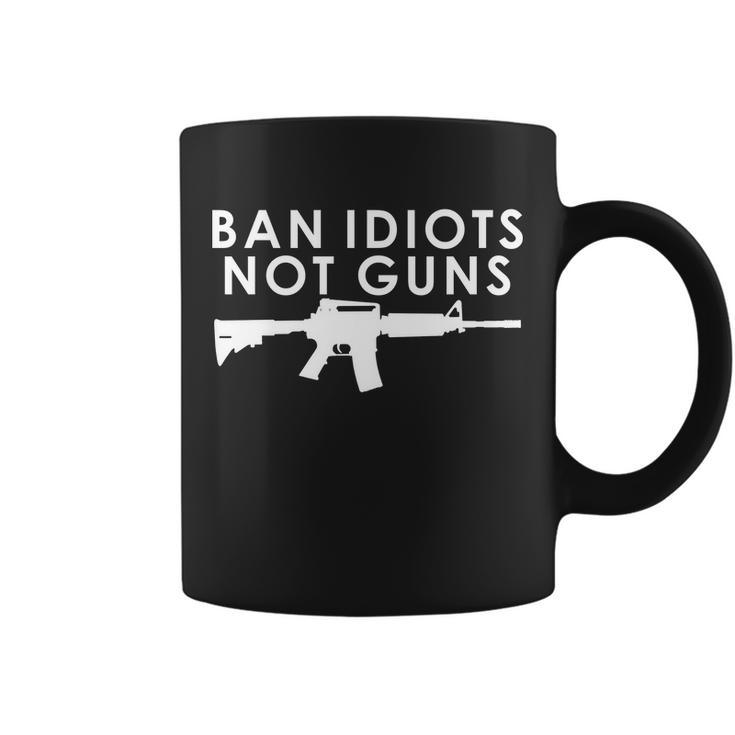 Ban Idiots Not Guns Gun Rights Logo Tshirt Coffee Mug