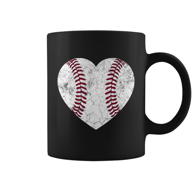 Baseball Heart Fun Mom Dad Men Women Softball Gift Wife Coffee Mug