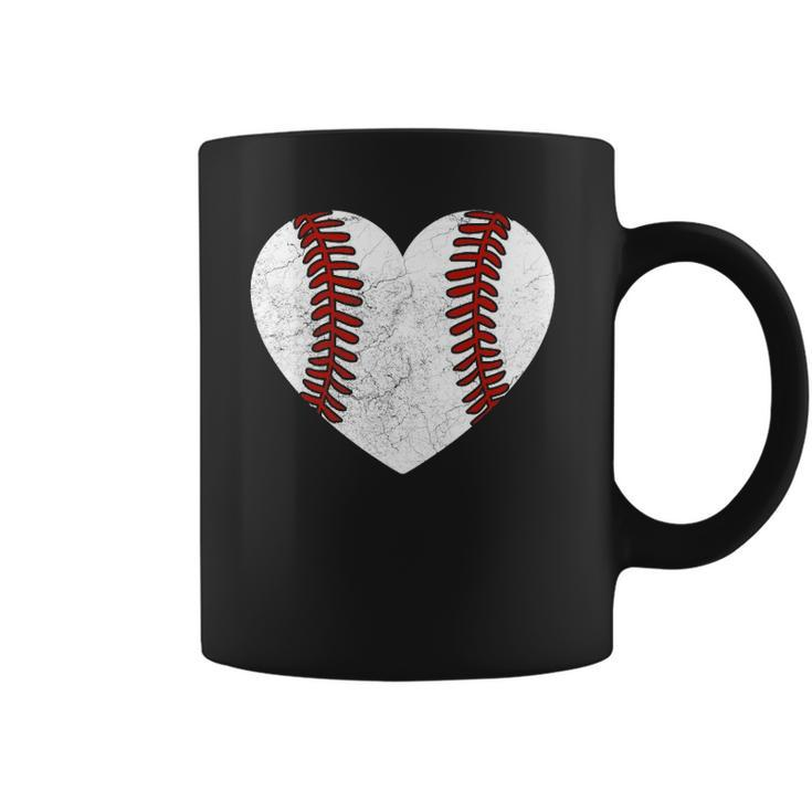 Baseball Heart Fun Mom Dad Men Women Softball Wife Coffee Mug