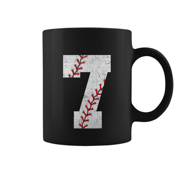 Baseball Softball Lover Seven Years Bday 7Th Birthday Boy Coffee Mug