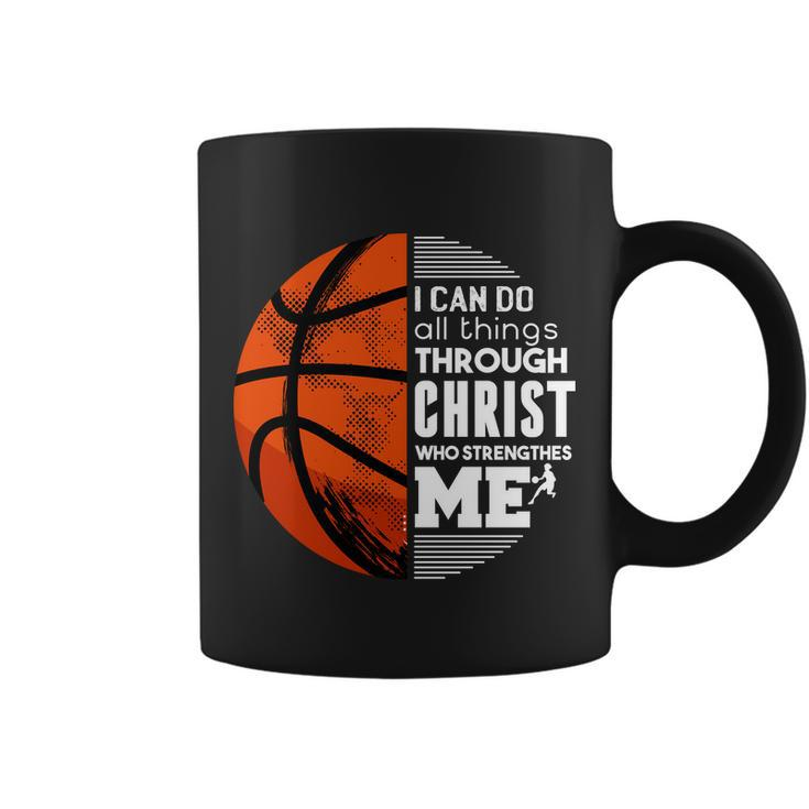 Basketball Faith All Things Through Christ Coffee Mug