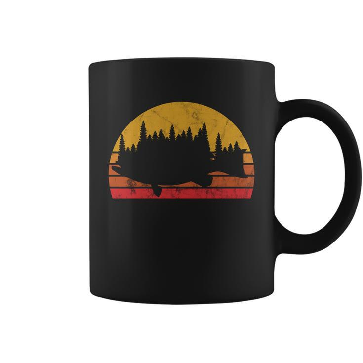 Bass Fishing Forest Sunset Coffee Mug