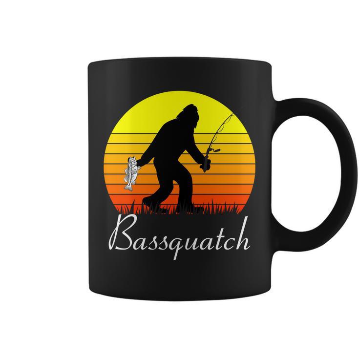 Bassquatch Bigfoot Fishing Tshirt Coffee Mug