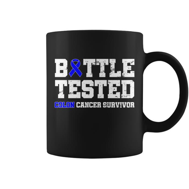 Battle Tested Colon Cancer Survivor Tshirt Coffee Mug