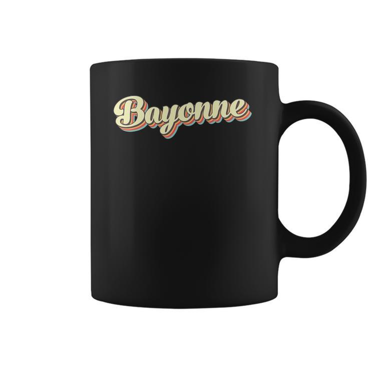 Bayonneretro Art Baseball Font Vintage Coffee Mug