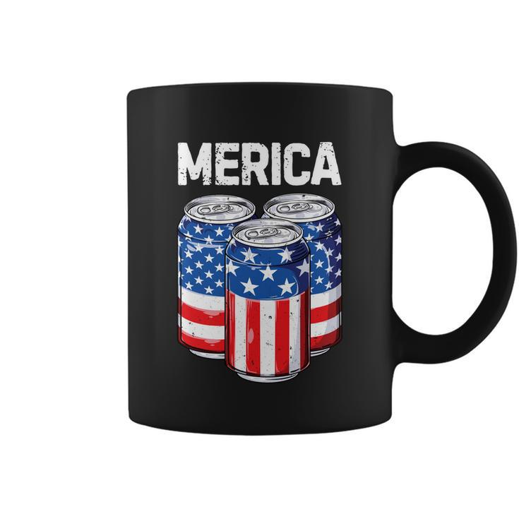 Beer American Flag 4Th Of July Merica Usa Men Women Drinking Coffee Mug