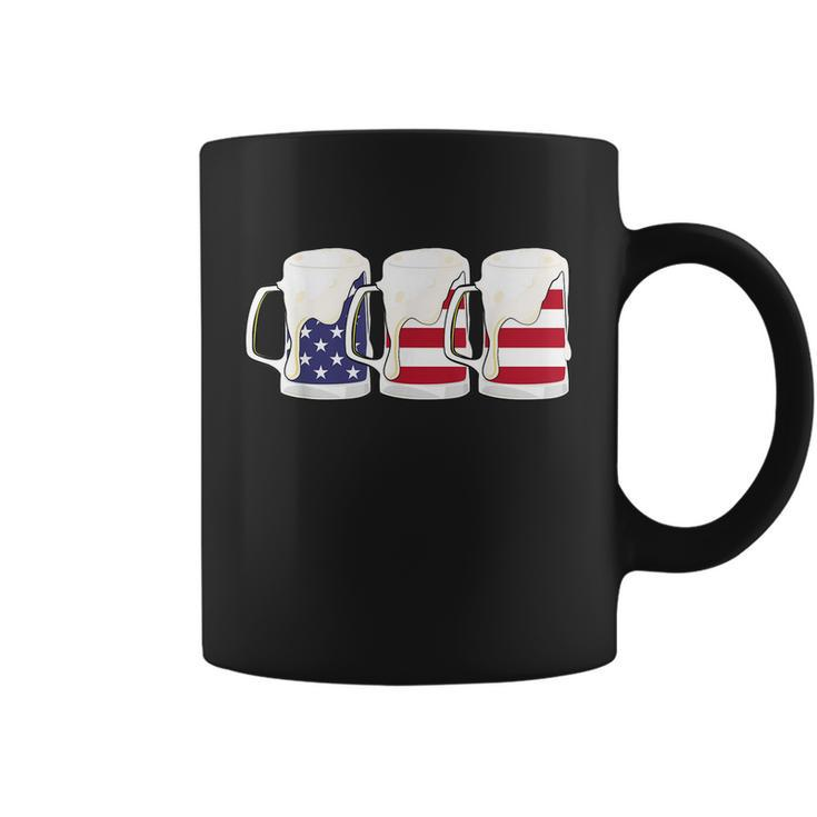 Beer American Flag Shirt 4Th Of July Men Women Merica Usa Coffee Mug