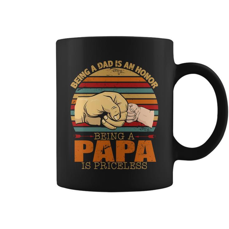 Being A Dad Is An Honor Being Papa Is Priceless Coffee Mug