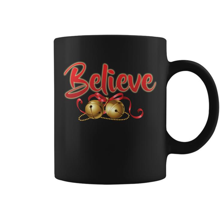 Believe In Christmas Jingle Bells Tshirt Coffee Mug