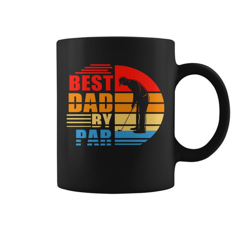 Best Dad By Par Retro Golf Sunset Tshirt Coffee Mug