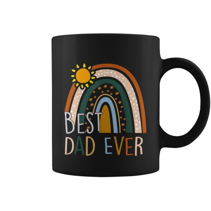 Best Dad Ever Rainbow Funny Fathers Day From Wife Daughter Cool Gift Coffee Mug