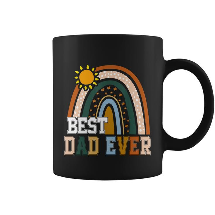 Best Dad Ever Rainbow Funny Fathers Day From Wife Daughter Gift Coffee Mug