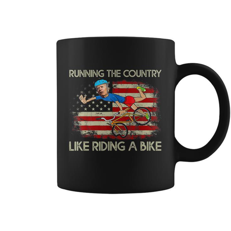 Biden Falls Off Bike Joe Biden Falling Off His Bicycle V2 Coffee Mug