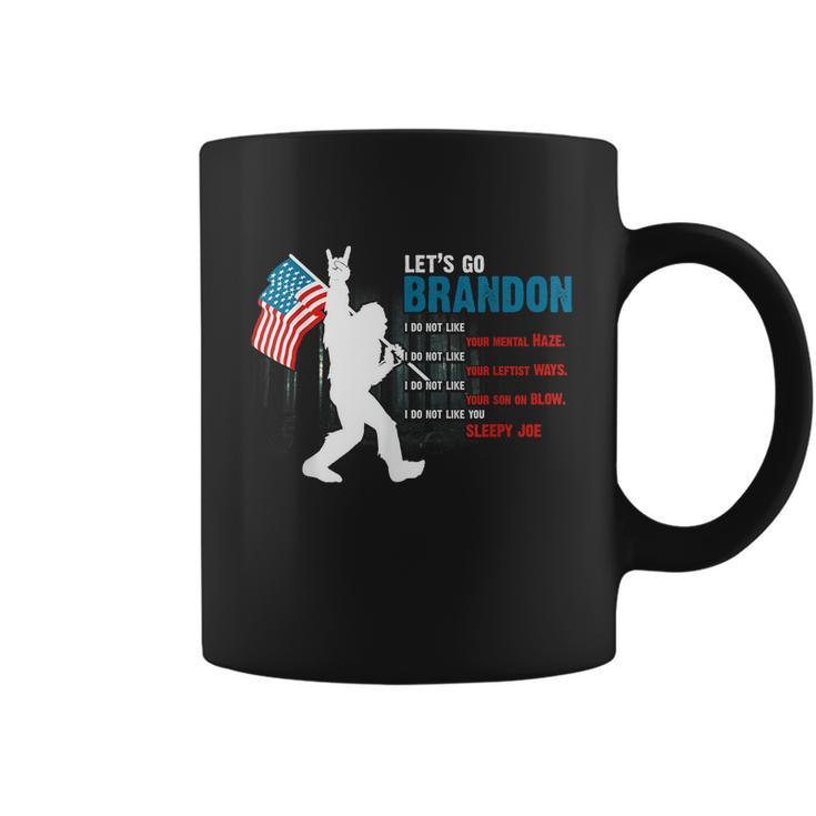 Biden Funny Bigfoot Sayings Usa Flag For Sasquatch Believe Coffee Mug