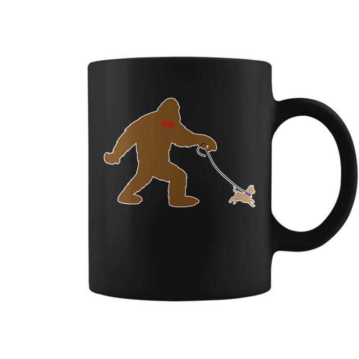 Bigfoot Walking Chihuahua Dog Coffee Mug