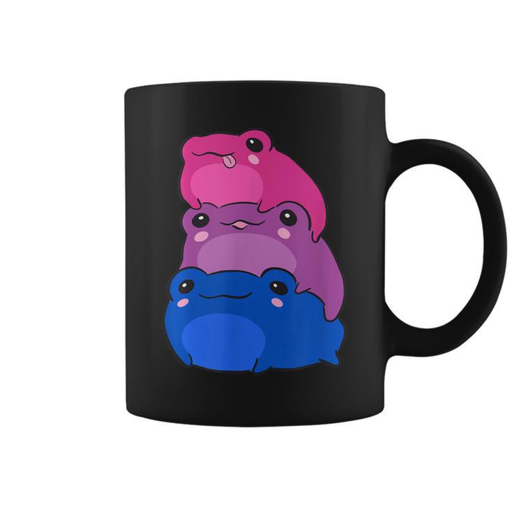 Bisexual Flag Color Frogs Subtle Bi Pride Lgbtq Aesthetic  V2 Coffee Mug