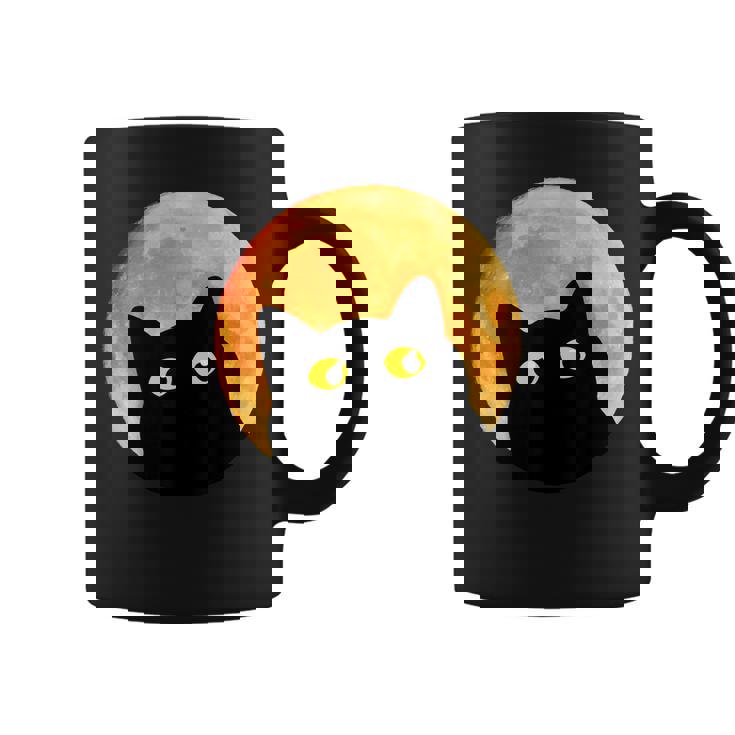 Black Cat Halloween Design Funny Cat Halloween  Coffee Mug