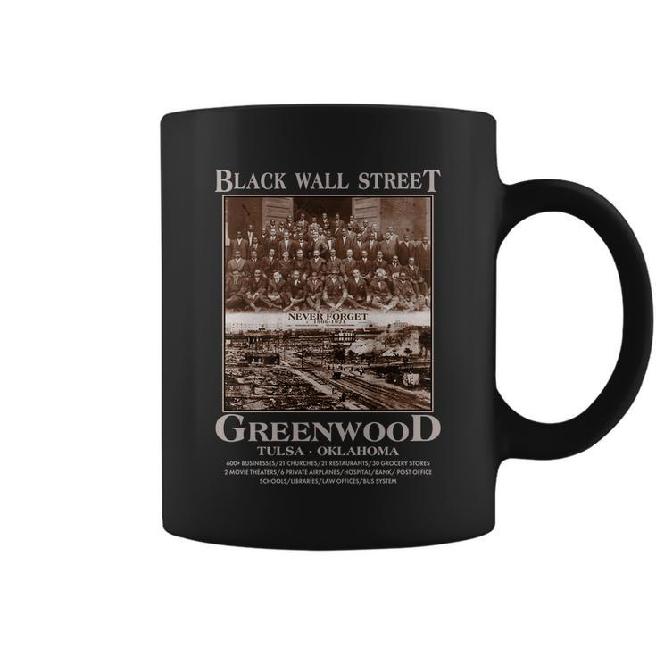 Black Wall Street Never Forget Greenwood Tulsa Oklahoma Tshirt Coffee Mug