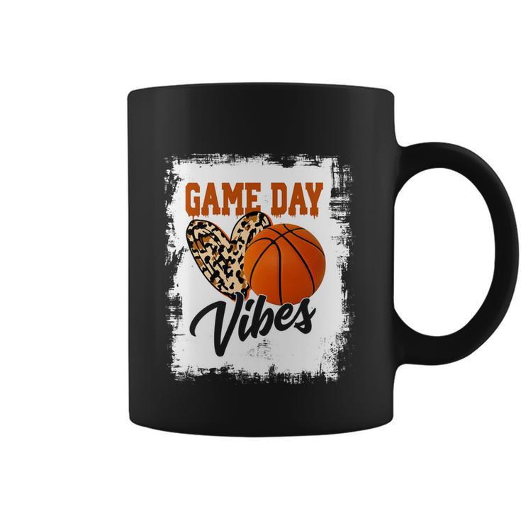 Bleached Game Day Vibes Basketball Fan Mom Grandma Auntie Cute Gift Coffee Mug