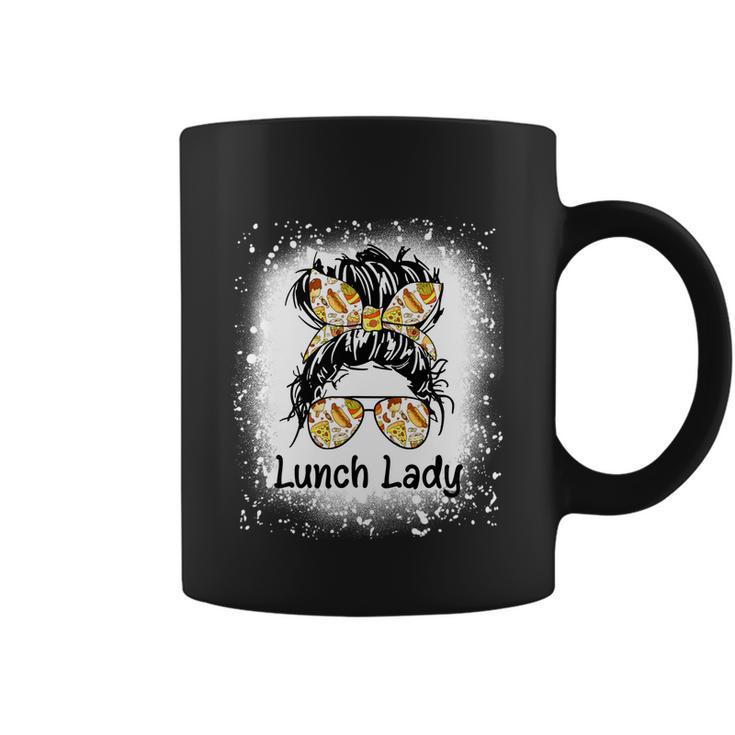 Bleached Lunch Lady Messy Hair Woman Bun Lunch Lady Life Gift V2 Coffee Mug