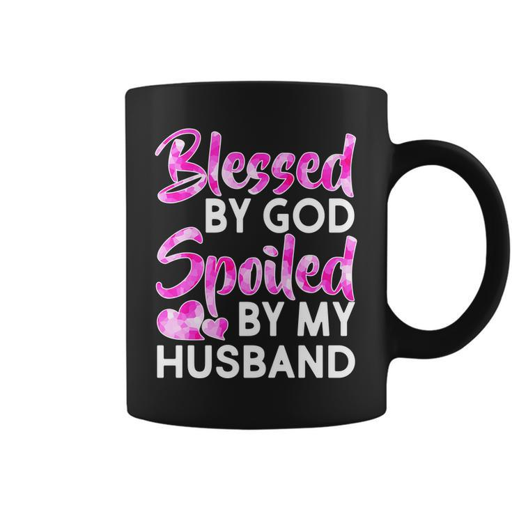 Blessed By God Spoiled By Husband Tshirt Coffee Mug