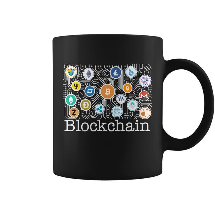 Blockchain Cryptocurrency Logos Coffee Mug