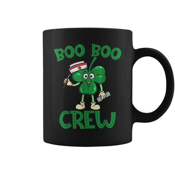Boo Boo Crew Nurse St Patricks Day Lucky Shamrock Nurse  Coffee Mug