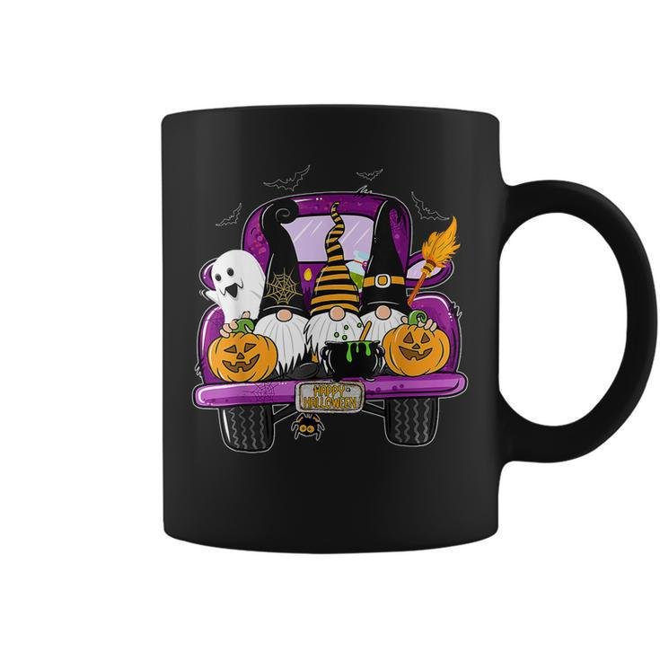 Boo Pumpkin Witch Gnomes In Halloween Truck Funny Holiday  Coffee Mug
