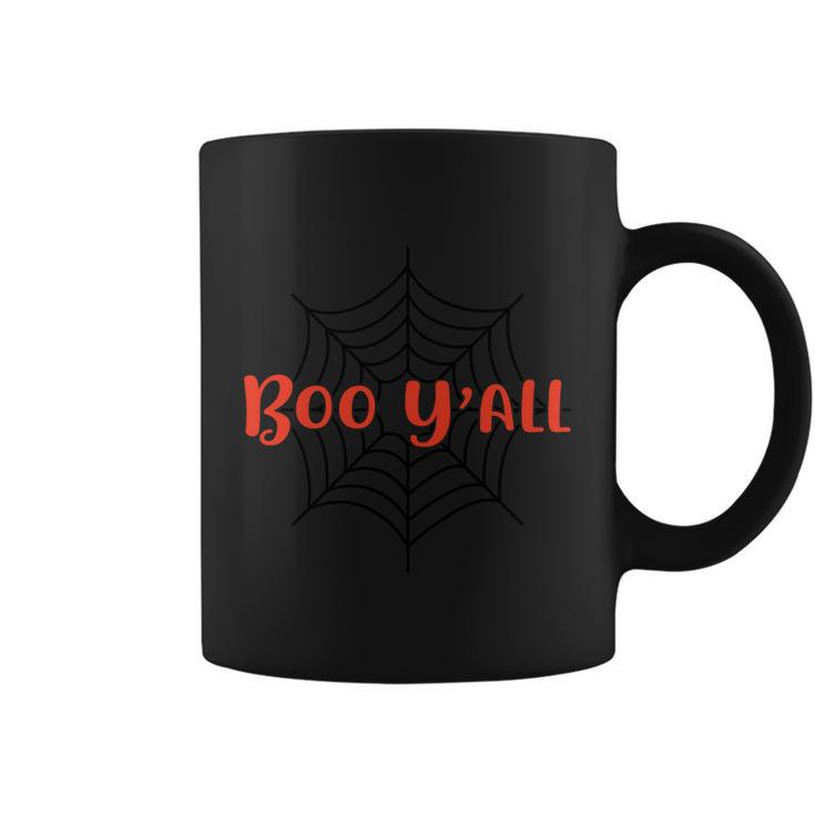 Boo Yall Spiderweb Halloween Quote Coffee Mug