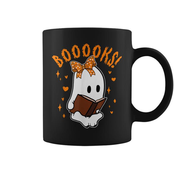 Booooks Boo Ghost Halloween Nerd  Coffee Mug
