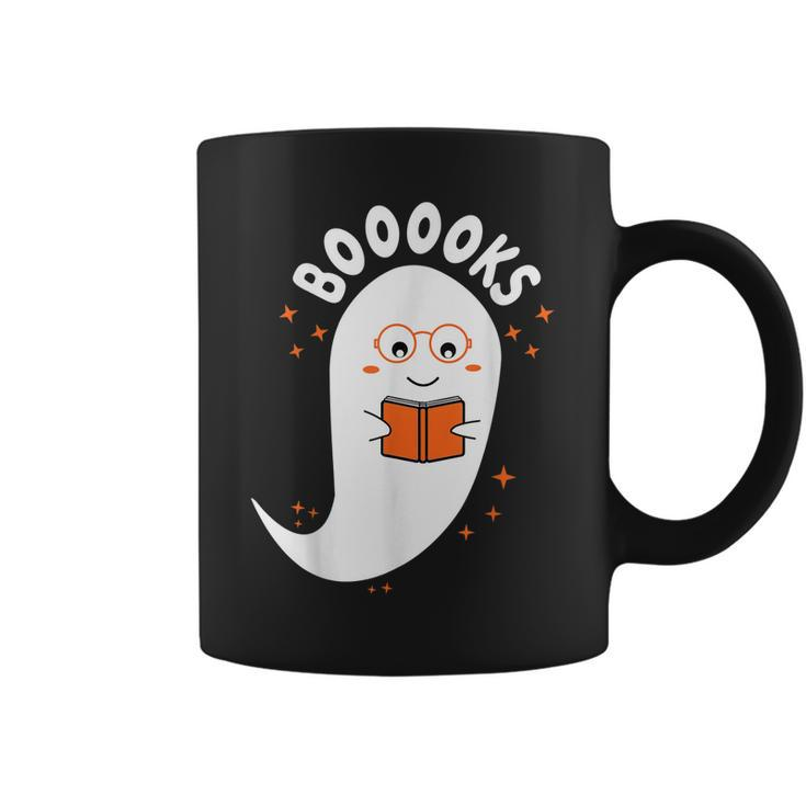 Booooks Ghost Boo Read Books Library Teacher Halloween Cute  Coffee Mug