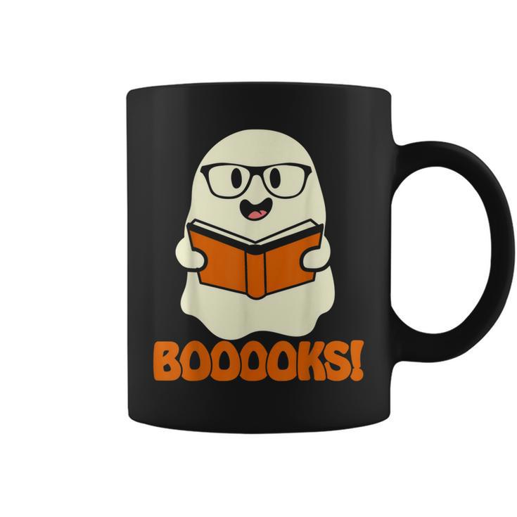 Booooks Ghost Boo Read Books Library Teacher Halloween Cute  V4 Coffee Mug