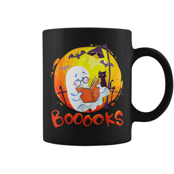 Booooks Ghost Funny Halloween Teacher Book Library Reading  Coffee Mug