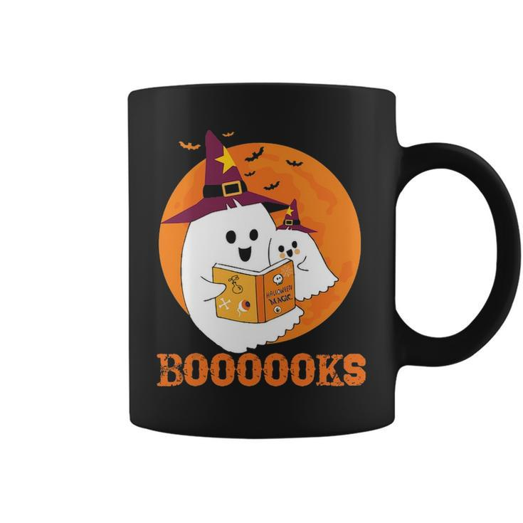 Booooks Halloween Boo Read Books Reading Coffee Mug
