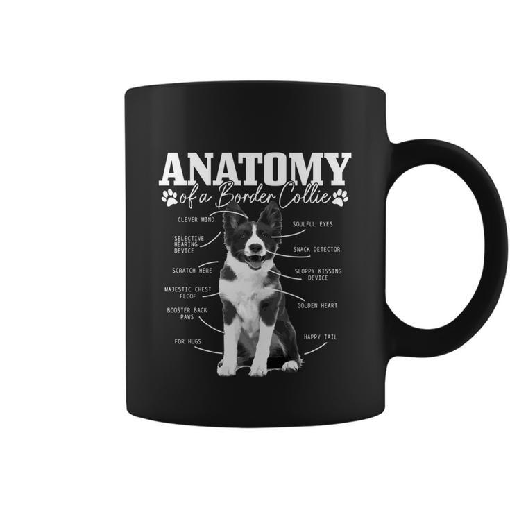 Border Collie Anatomy Funny Cute Dog Border Collie Mom Dad Coffee Mug