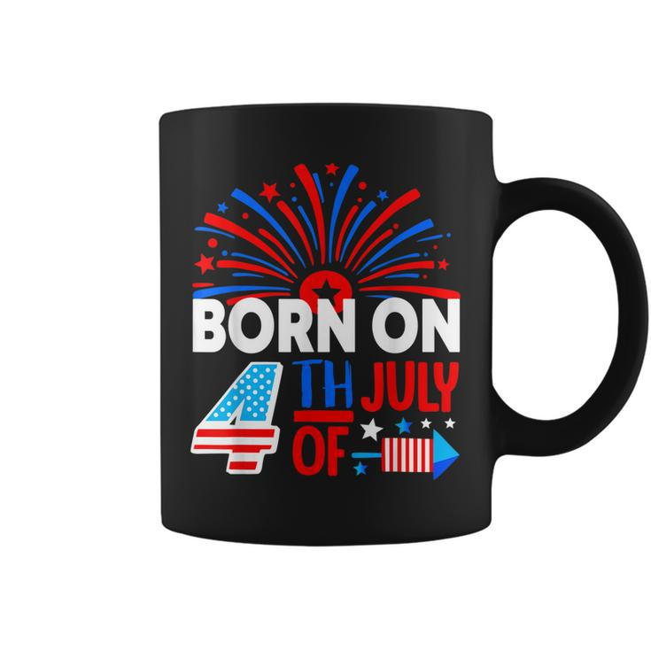 Born On The 4Th Of July Fireworks Celebration Birthday Month  Coffee Mug