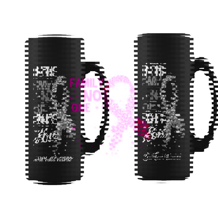 Breast Cancer Awareness In This Family No One Fights Alone Gift Coffee Mug