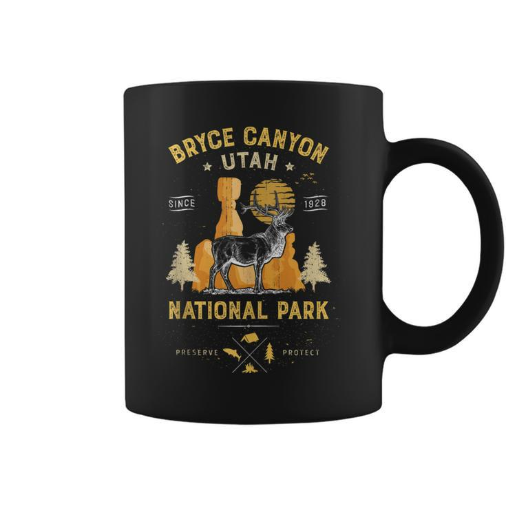 Bryce Canyon National Park Vintage Utah Deer Elk Gift Men  Coffee Mug