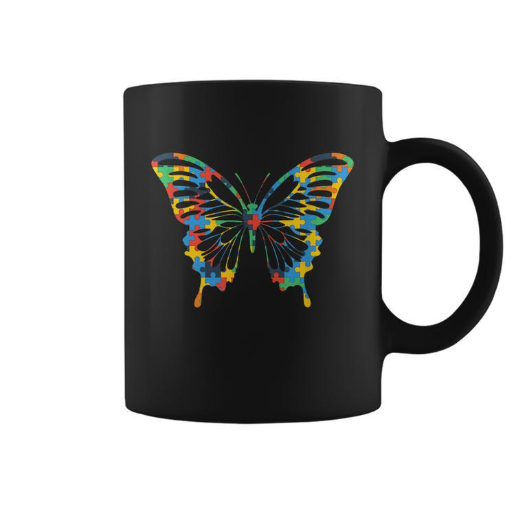 Butterfly Autism Awareness Amazing Puzzle Tshirt Coffee Mug